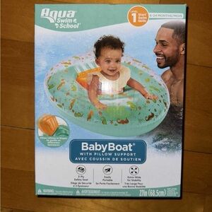 Aqua Swim School Baby Boat with Pillow Support/ Baby pool swim float